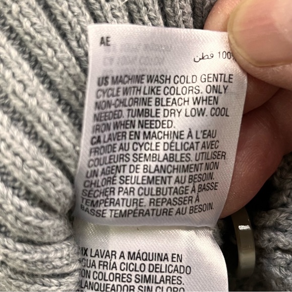 Tasso Elba Men’s Gray Chunky Button Down Cardigan Sweater Size XL Shawl Collar - Picture 5 of 7